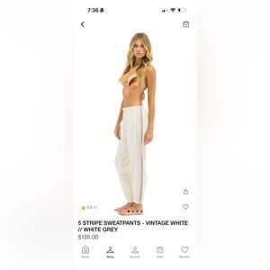 Aviator nation cream stripe